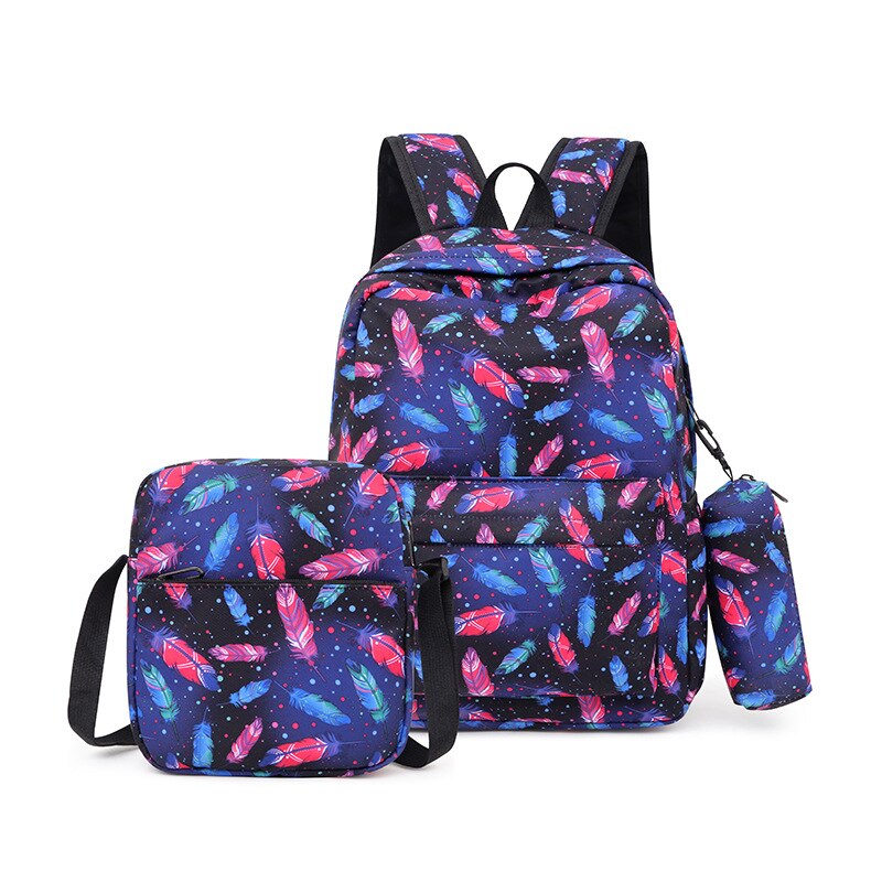 3 Stks/set Afdrukken Schooltassen Rugzakken Schooltas Kids Mooie Rugzak Voor Kinderen Meisjes Schooltas Student Mochila Sac: Leaves