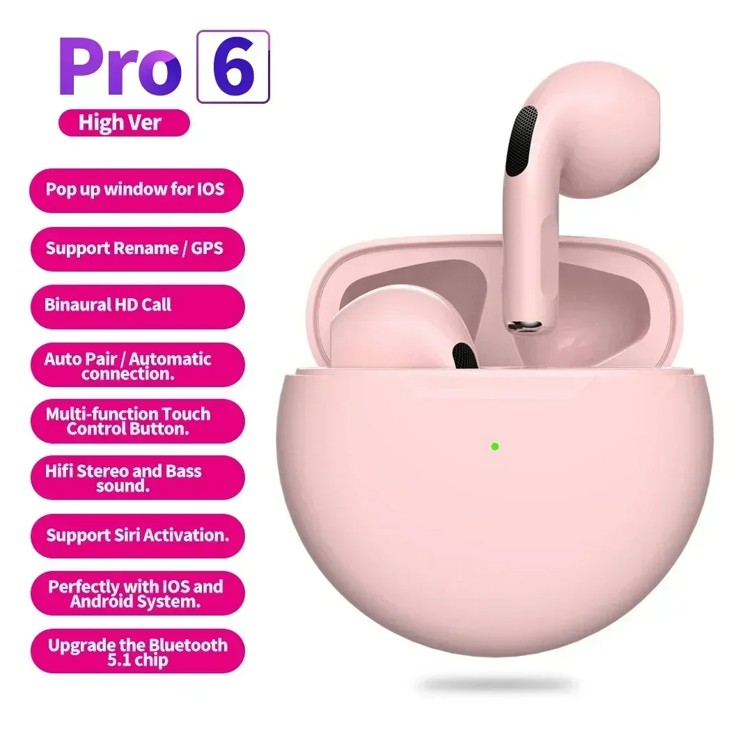 Wireless Bluetooth Headphones Wireless Earphones Mini Earbuds Stereo Sport Waterproof Headset Microphone for All SmartPhones: Rosa