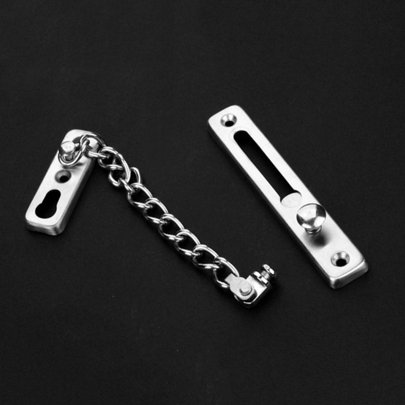 Stainless Steel Security Door Sliding Chain Lock A... Grandado