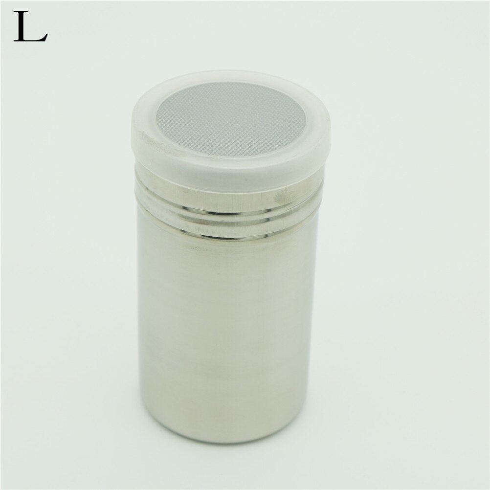 1Pc Silver Stainless Steel Flour Salt Sifter Icing Sugar Dredger Cocoa Chocolate Powder Shaker 3 Sizes: L
