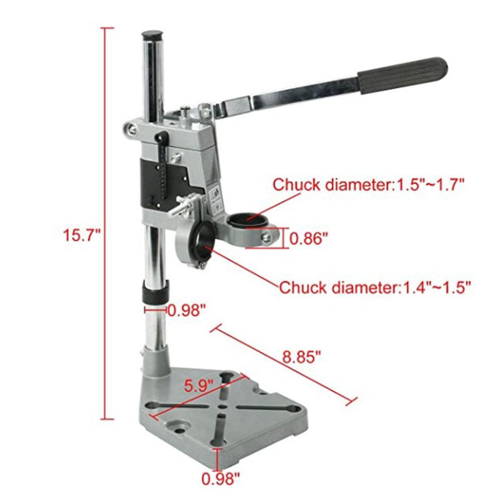 1PC Workstation Drill Press Stand Adjustable Desktop Drill Stand Multifunction Aluminum Base Repair Tool for Electric Drill