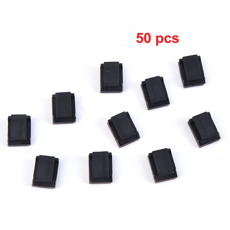 10pcs/30pcs/50pcs Self-adhesive Wire Bundle Holder Tie Mount Clip For10mm Wide Fix LED Strip Lights Connector Tie Mount Suitable: 50pcs