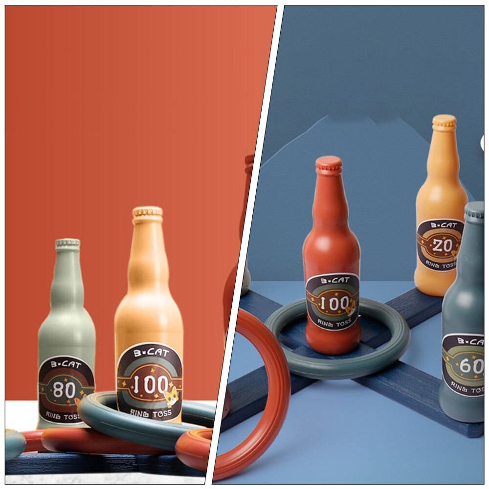 1 Set Kids Ring Gooien Spel Fles Ring Interactieve Fles Ring