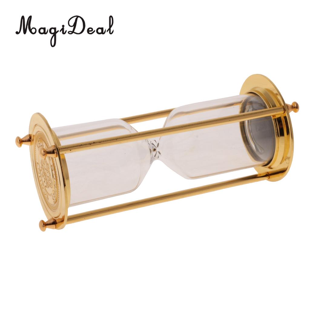 2 Stuks Retro Metalen Lege Zandloper Zandloper Zand Timer Home Office Tabel Decor-Goud &amp; Brons