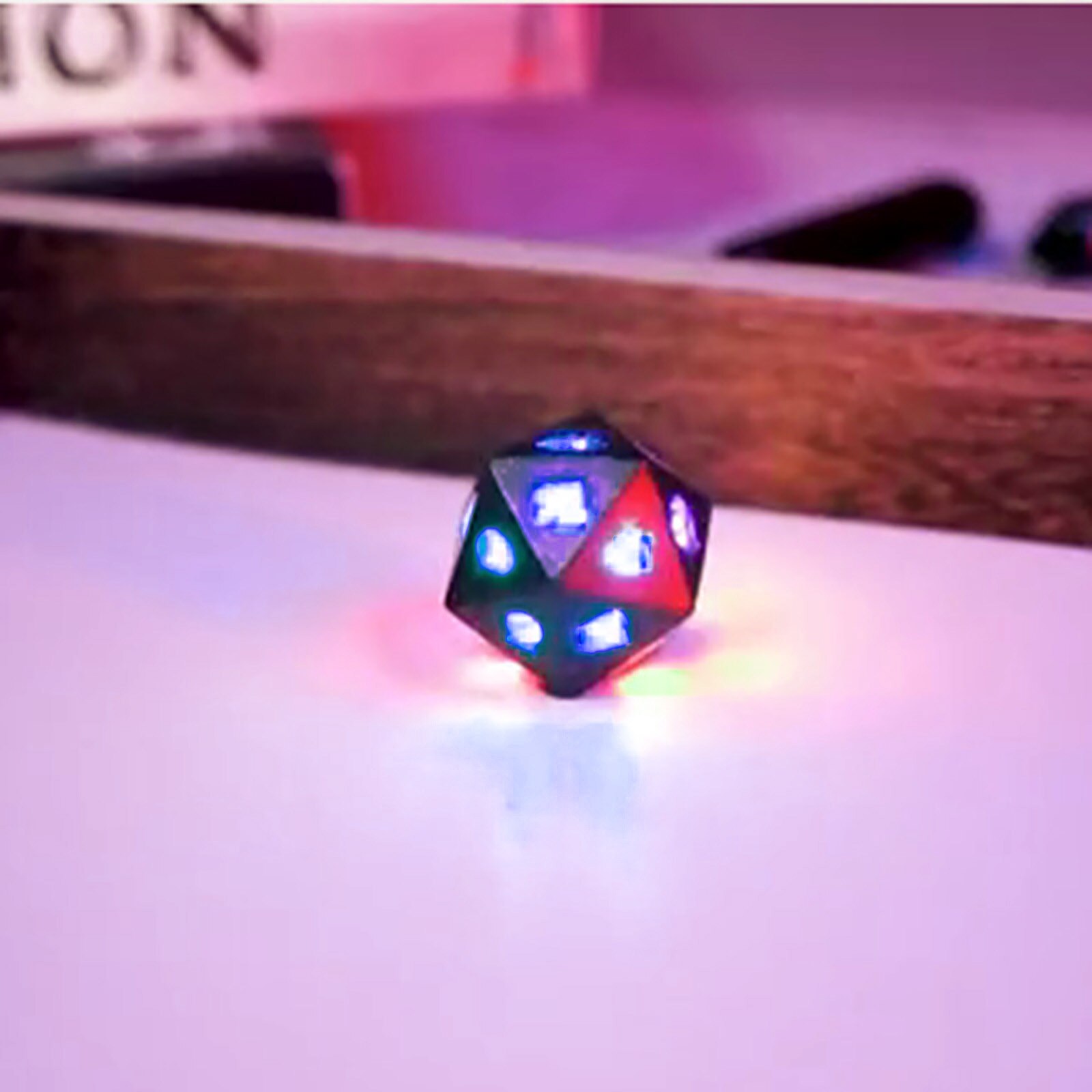 Electronic Dice Adult Couple Games Fun Party Weekend Play Toy LED Event Glow Party Supplies Yellow and Blue