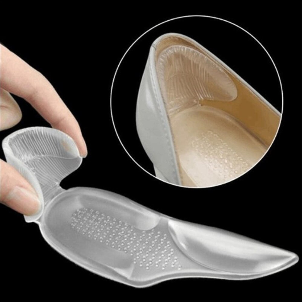 Forros transparentes de Gel de silicona para talón, novedad en actualización, pegatinas Para tacones traseras tres en uno, resistentes al talón, plantillas para zapatos