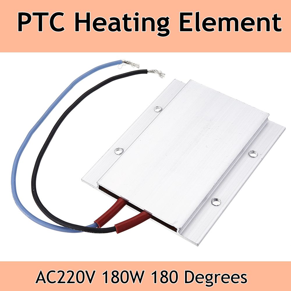 220V 60/80/100/120/180Degrees Constant Temperature Ceramic Aluminum Heater PTC Heater PTC Heating Element Shell 77*62mm: 180W 180Degrees