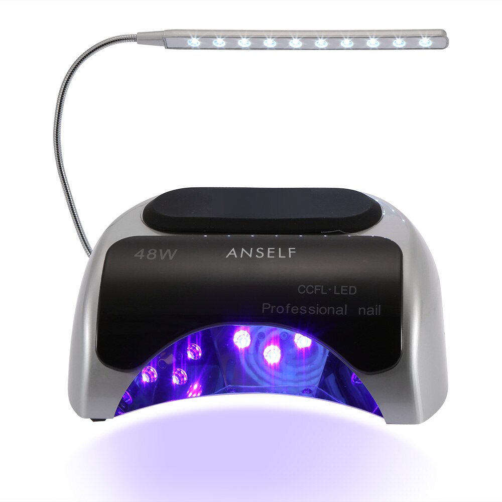 Anself 48W LED CCFL lámpara de uñas Gel secador de uñas máquina de curado uña Gel curado 110-240V herramienta de Arte de uñas EU US Plug