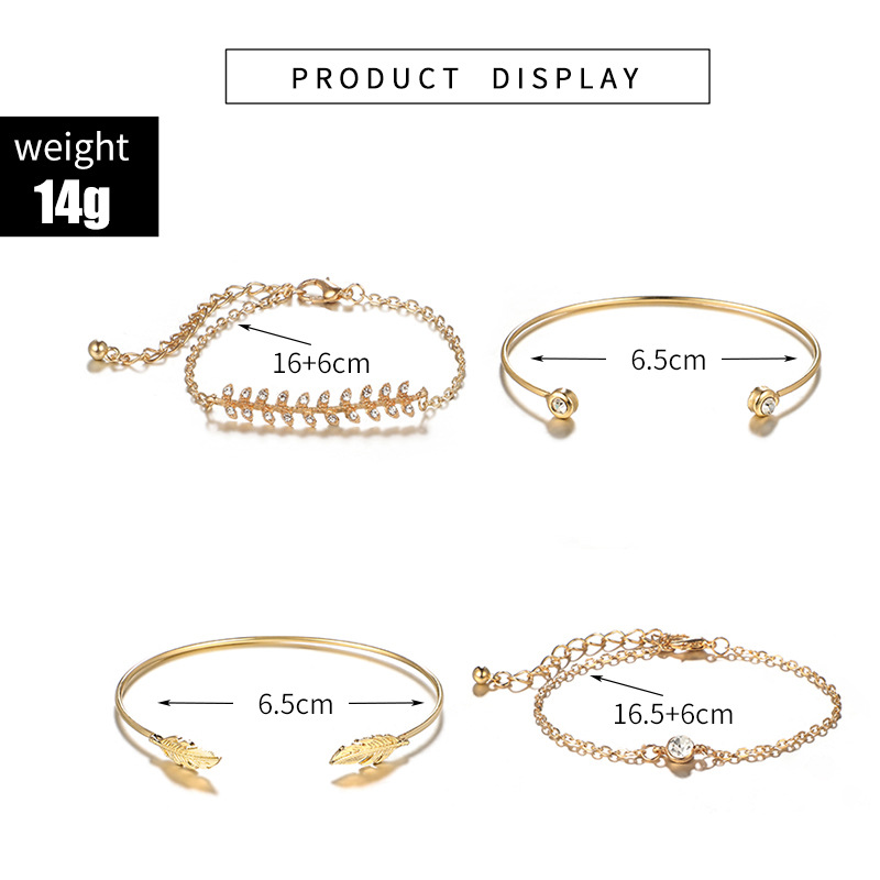 Armbanden Voor Vrouwen Fish Bone Charm Armbanden &amp; Bangles Opening Ronde Vriendschap Armband Geometrische Bladeren Sieraden