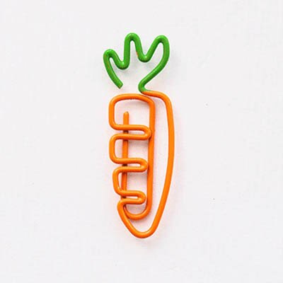 5 pièces Mignon Carotte Trombones Radis Blanc Modélisation Clip Mini Kawaii Signet Trombone Papeterie Bureau Fournitures Scolaires: A 5 Pcs