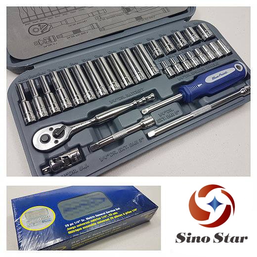 Snap on/ Blue Point 29PCS Drive Metric Sockets Tool Set/Blue Point Tool Box