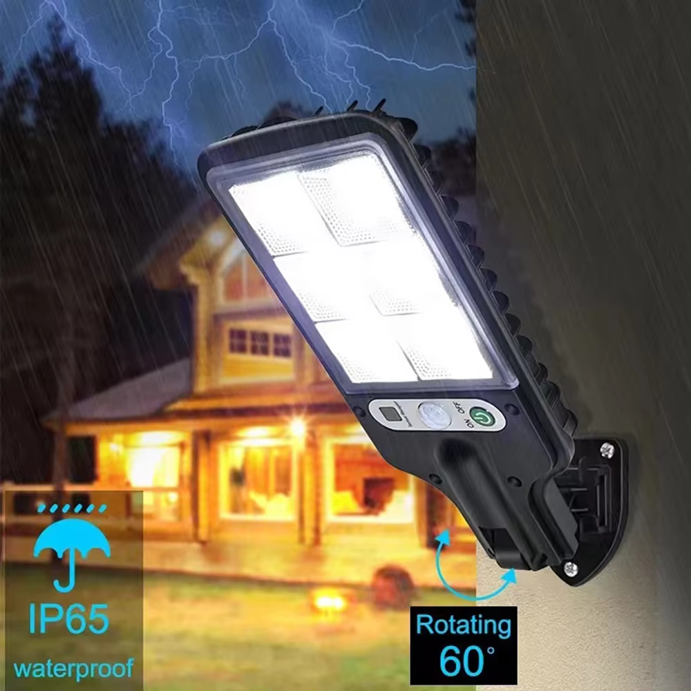 LED Solar Outdoor Wall Light Body Waterproof 3 Mode Induction Suitable for Garden Patio Garage Yard and Street Lighting