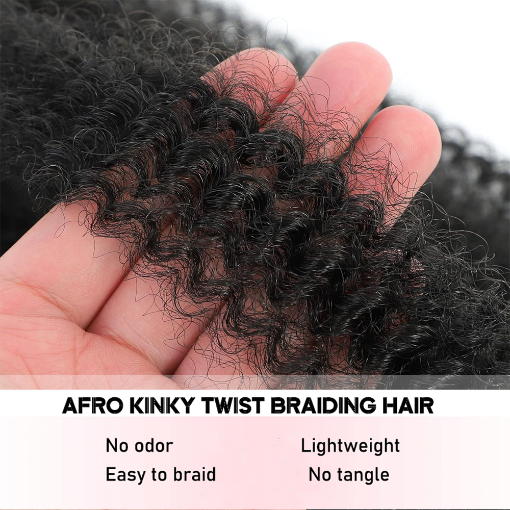 1/3/6 paquetes de cabello trenzado Afro elástico preseparado de 12 pulgadas pelo trenzado sintético Marley Twist para mujeres negras