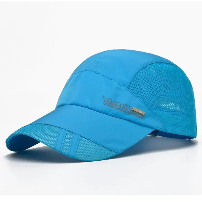 Sportpetten Zomerzonnehoed voor heren Dames Vissen Honkbalhoed UV-bescherming Buiten Sneldrogend Lichtgewicht Mesh Ademende pet: Clear