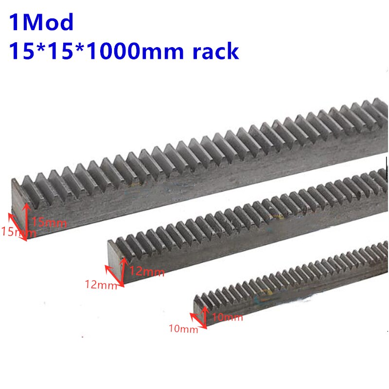 Spur rack Straight teeth rack 1 module 1M 15*15*1000mm gear rack Square rack 45 steel rack cnc rack metal gear rack