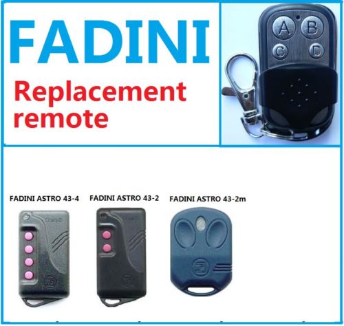 Fadini Astro Piccolo 43/2T Small Remote Control Replacement 433-2TR Clone Fob 433.92mhz