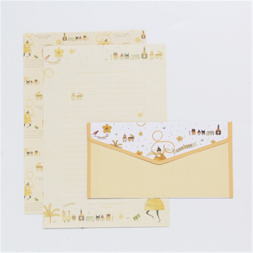 9 Pcs/lot Lovely Floral Pattern Envelope Postcard Wedding Invitation Card Paper Bag Wages Letter Paper Cover Office Stationery: C