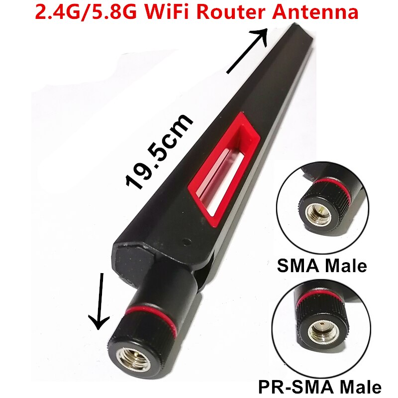 12dbi WIFI Antenna 2.4Ghz 5Ghz 5.8Ghz RP SMA Male Universal Antena Wifi For ASUS Amplifier WLAN Router signal Booster Antenne