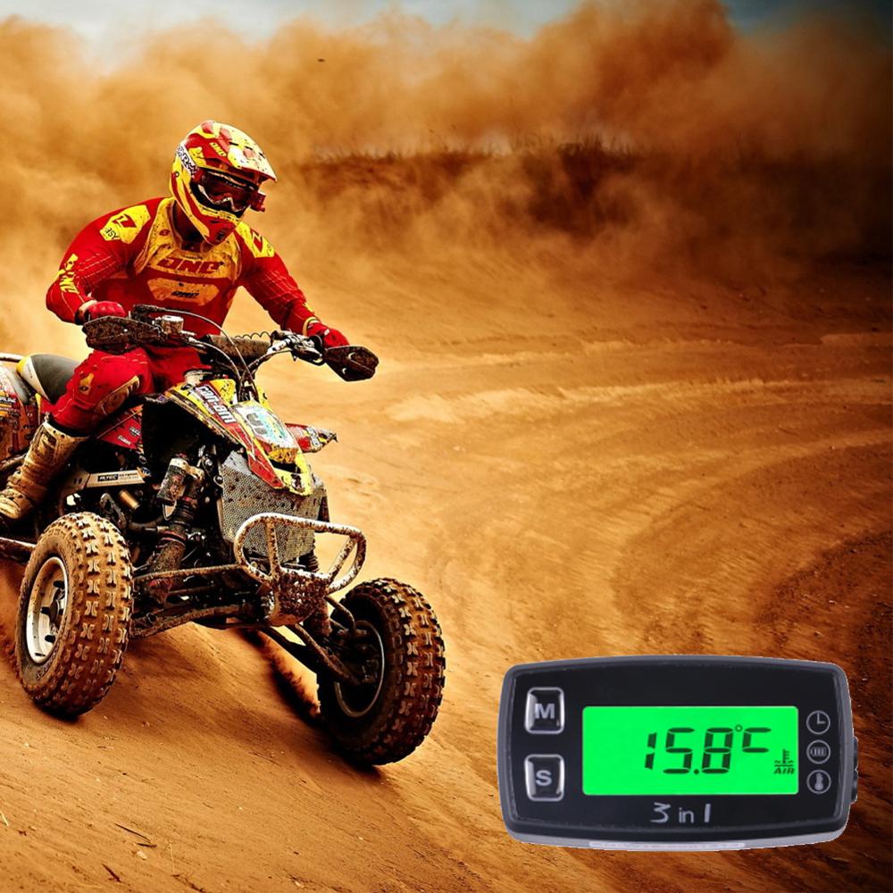 Medidor de temperatura, voltímetro, reloj, SENSOR de temperatura, medidor de voltaje para motocicleta, moto de nieve, Atv, motor de barco