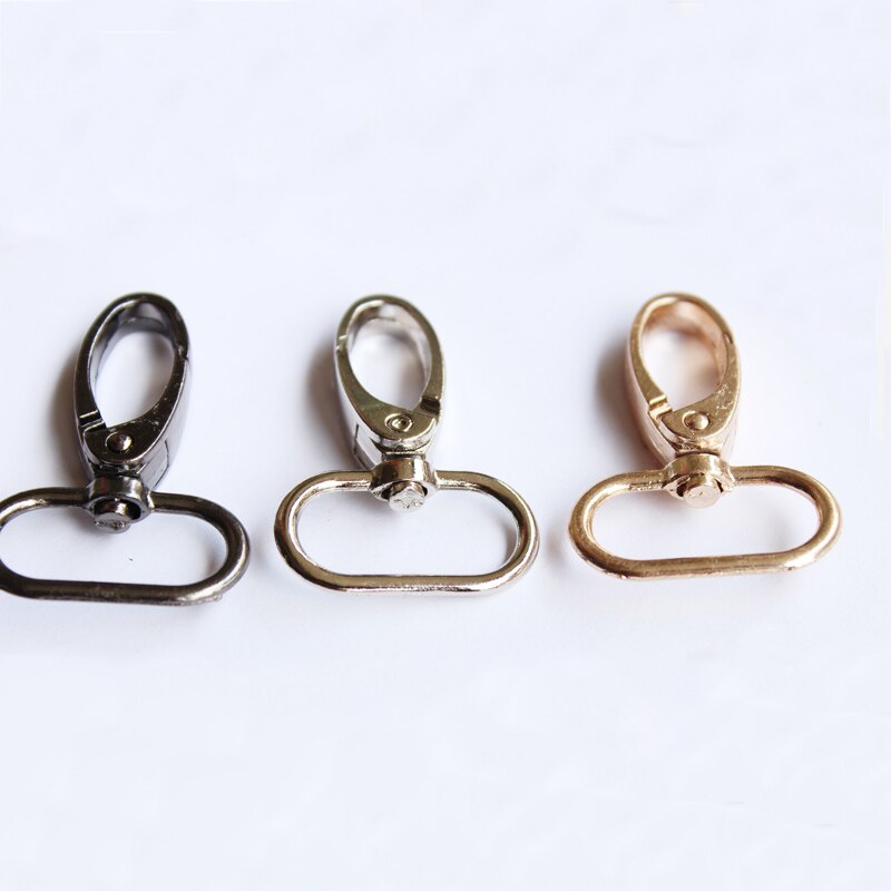 2PC Metal Snap Hook Swivel Eye Trigger Clip Clasp For Leather Craft Bag Strap Belt Durable Black Gold Silver Bag Accessories