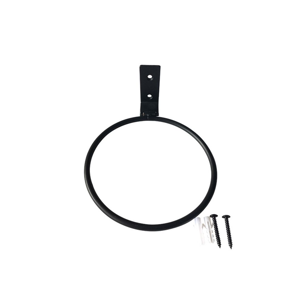 Metal Flower Pot Holder Ring Railing Wall Mounting Planter Pot Stand Stylish Sturdy Planter Rack For Office Outdoor Decor: light yellow