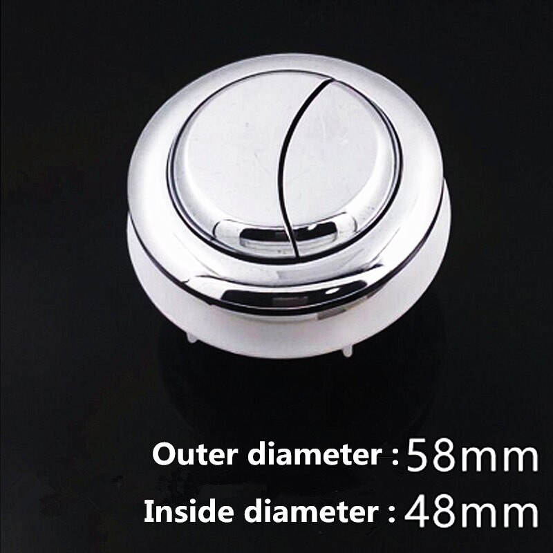 Inside Diameter 48mm Toilet Flush Push Button Outer Diameter 58mm Round Toilet Dual Push Button Plastic Toilet Push Button