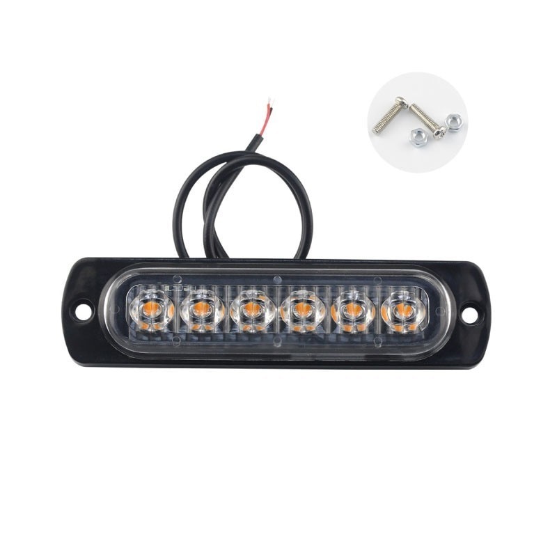 4 st 12v 6 led-lampor bärnstensfärgad / röd / vit / blå bil släpvagn motorcykel sidomarkeringsljus svängljus indikatorlampa