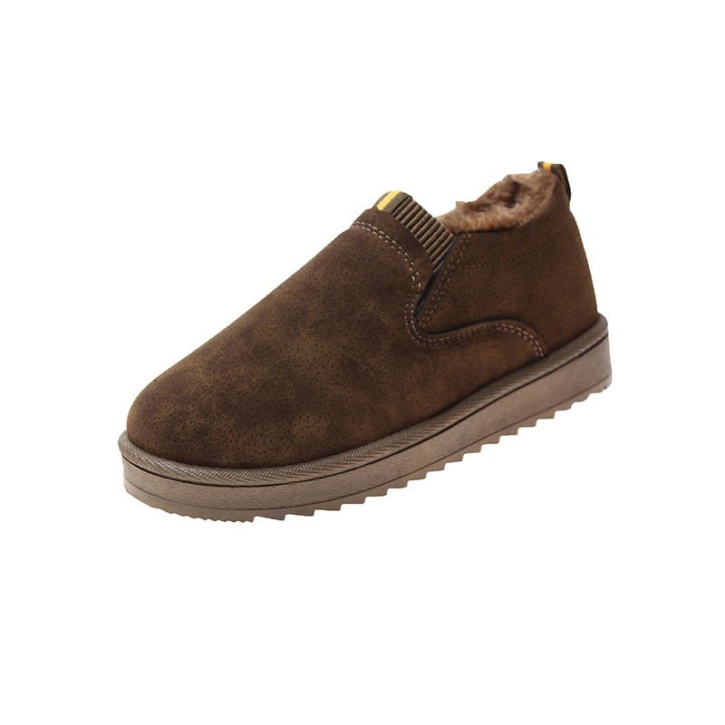 Pels kvinner for sko plysj holde varmen flate sko kvinner casual spenne loafers pelssko kvinne zapatos de mujer dame bomullssko: Mørk khaki / 6