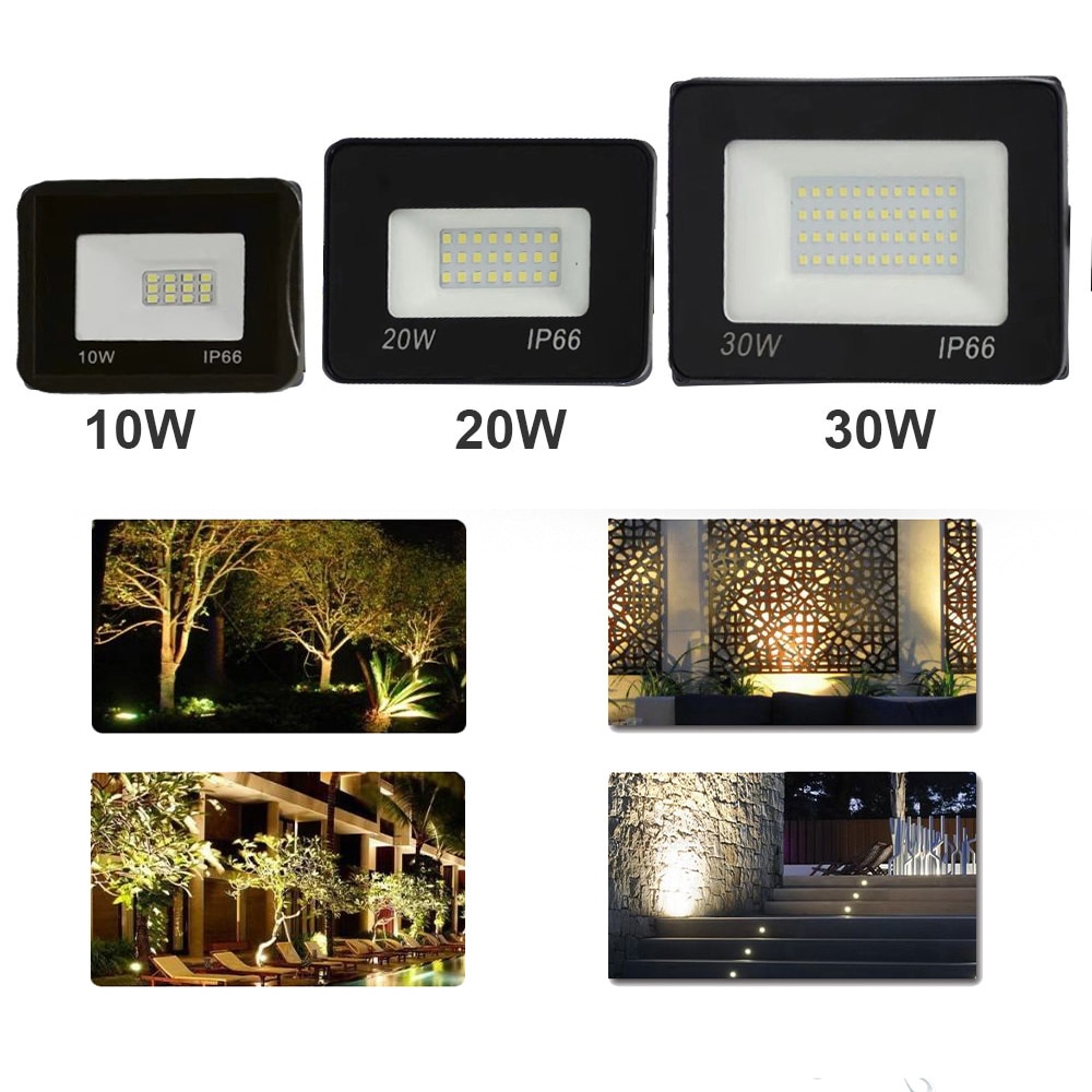 100W 50W 30W 20W 10W Ultra Thin Led Flood Light Spotlight Outdoor AC220V IP65 lawn Path Garden Street Gate Wall Lamp Flood Light