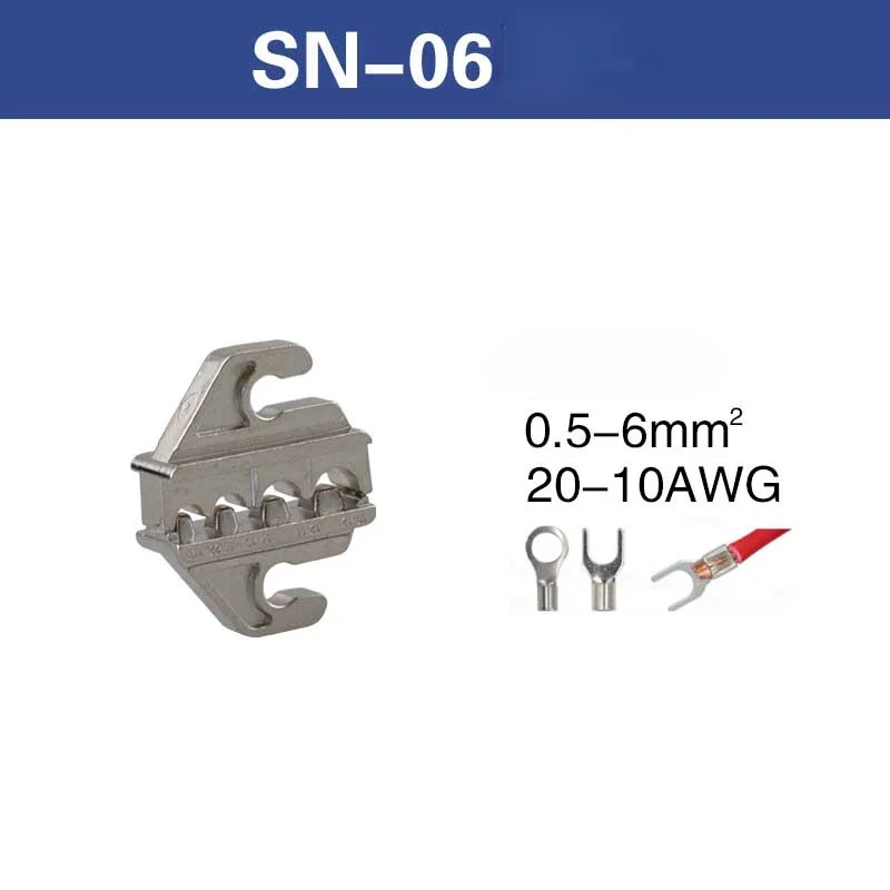 SN-serie krimptangkaak voor veerklemmen Blote aansluitingen Geïsoleerde aansluitingen 58B 2549 02C 06WF 2546B 58B 06