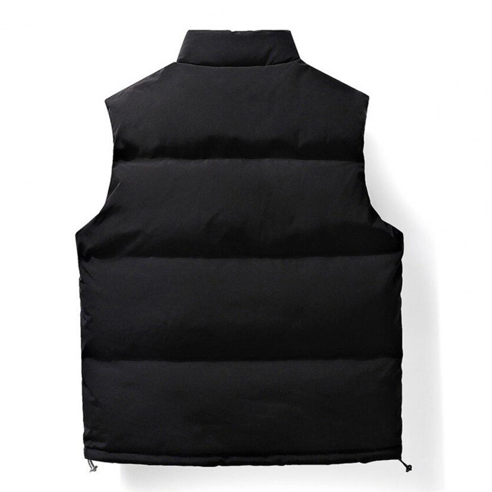 Herbst-Winter-weste für herren, daunenweste mit stehkragen und taschen, ärmellose winterweste für kalte
