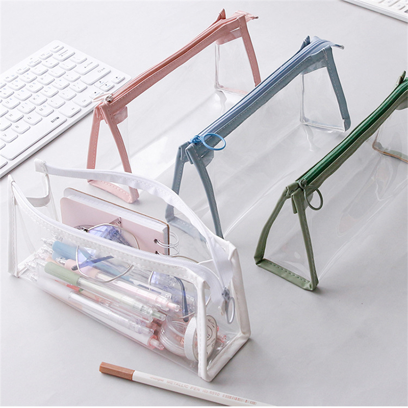 Prüfung transparent Bleistift fallen Büro Schüler Bleistift Fällen Schule Liefert Kawaii Stift Kasten Estuche Escolar Astuccio Scuola