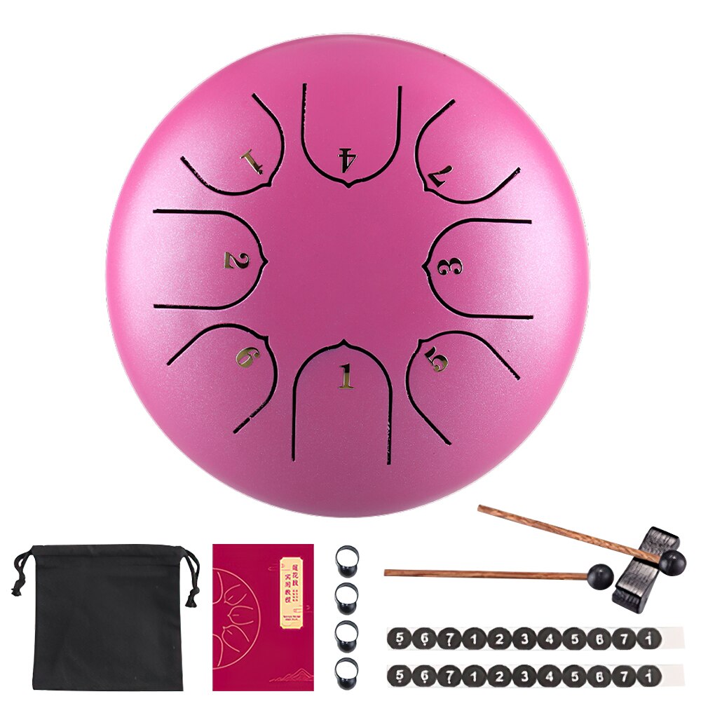 Hvru – tambour éthéré 6 pouces, 8 tons, série haut de gamme, Instruments de Percussion, réglage C, pour adultes et enfants,: 04(6 inch)