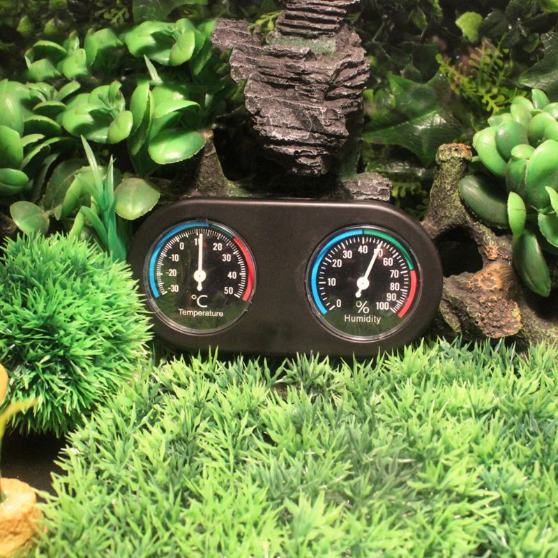 Reptile Tank Thermometer Hygrometer Monitor Temperature and Humidity in Vivarium Terrarium