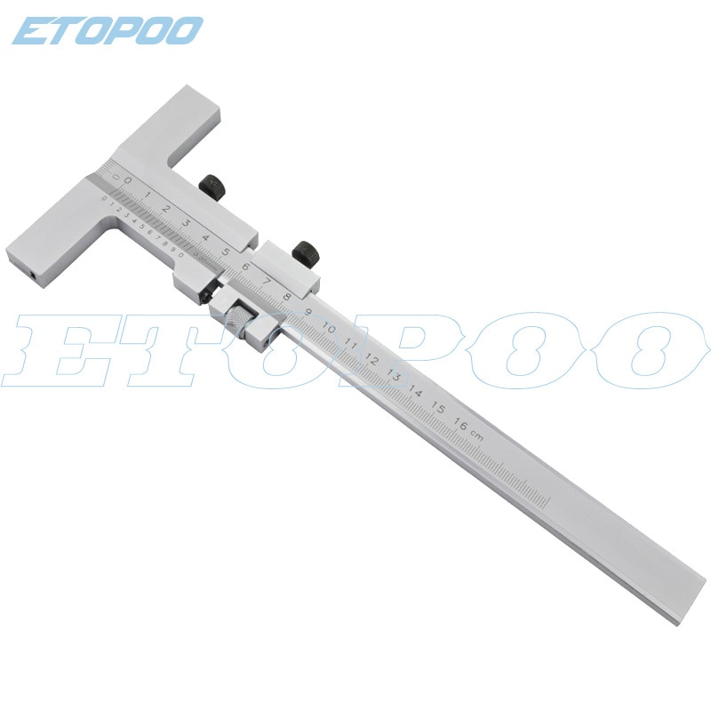 Pied à coulisse de marquage de Type T 0-160mm, avec réglage fin, outil de pont de raclage en T