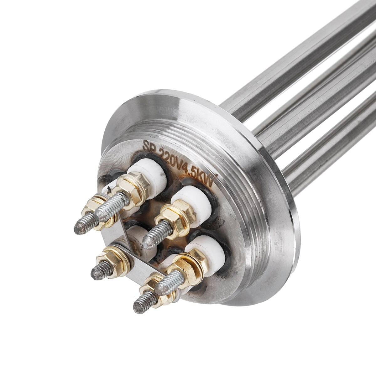 2" Tri-clamp (OD63) 220V Electrical Heating Element Immersion Water Heater Water Oil Heater Pipe 3/4.5/6/9/12KW All 304SUS