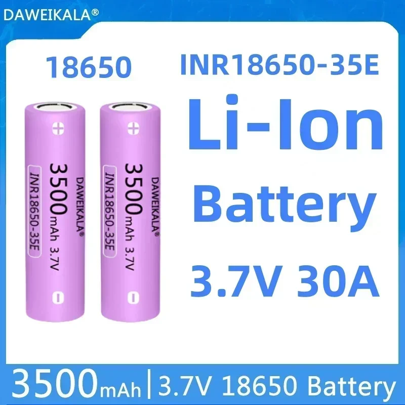 Original 18650 35E 3500mAh 10C discharge INR18650 lithium-ion 3.7V rechargeable battery, battery internal resistance: ＜ 12m Ω