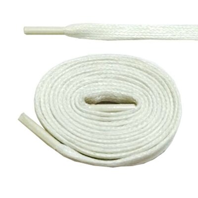 7mm wide Flat Waxed Shoelaces Unisex Cord Cotton Shoe Laces for Canvas Dress Shoes 120cm / 47": NO 1 white