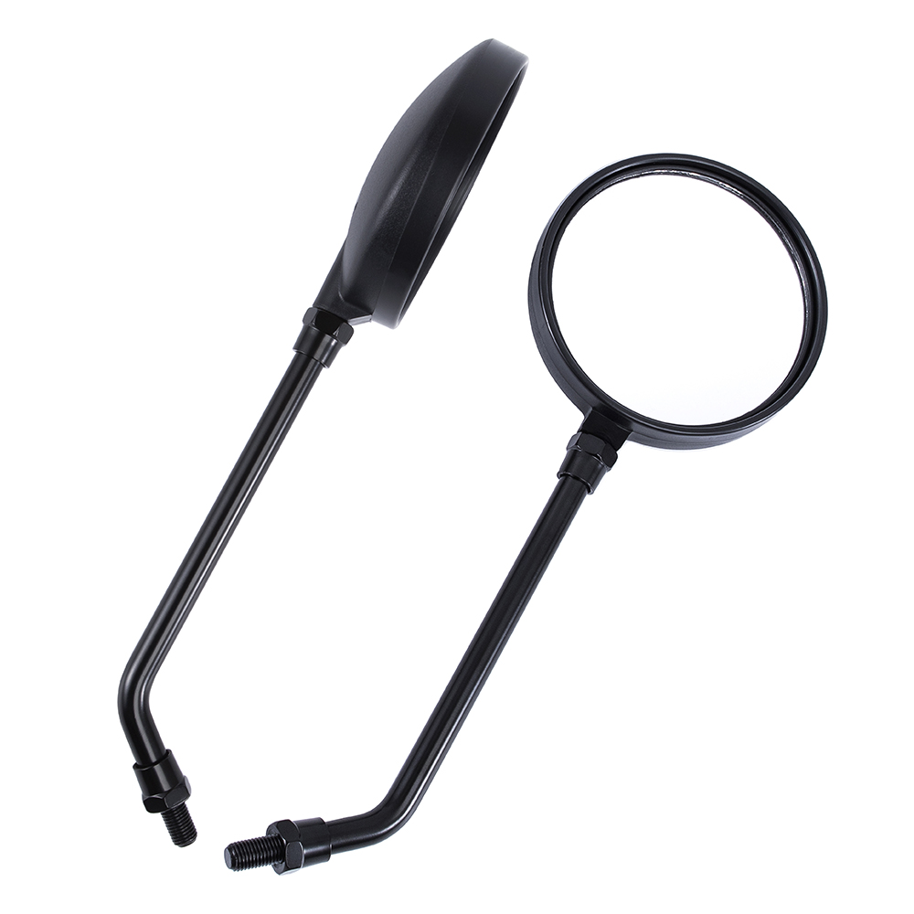 Universal Motorcycle Black Round Long Stem Retro Rear Mirror For Most 10mm Thread Dia Rear View Mirror Motorbike Side Mirrors