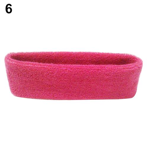 Moda feminina esporte suor sweatband bandana yoga ginásio cabeça de estiramento faixa de cabelo faixa de banda de cabelo sweatband bandana: Rose Red