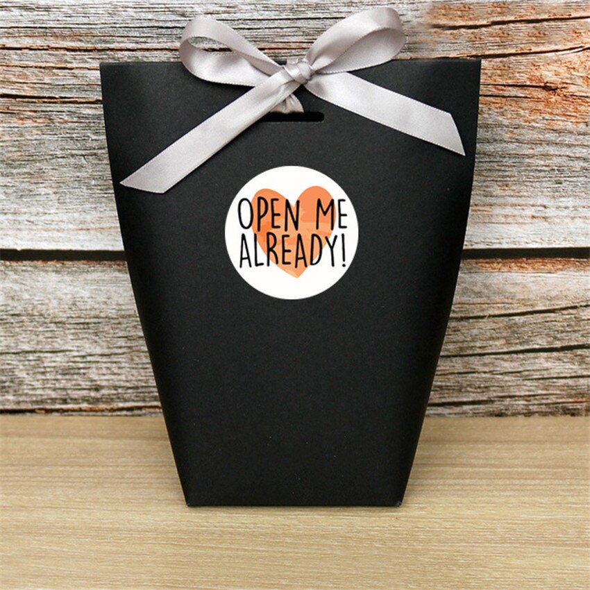 100-500Pcs "Open Me Already" Stickers Seal Labels Thank You Stickers For Packaging Decor Stationery Envelope Seal Labels