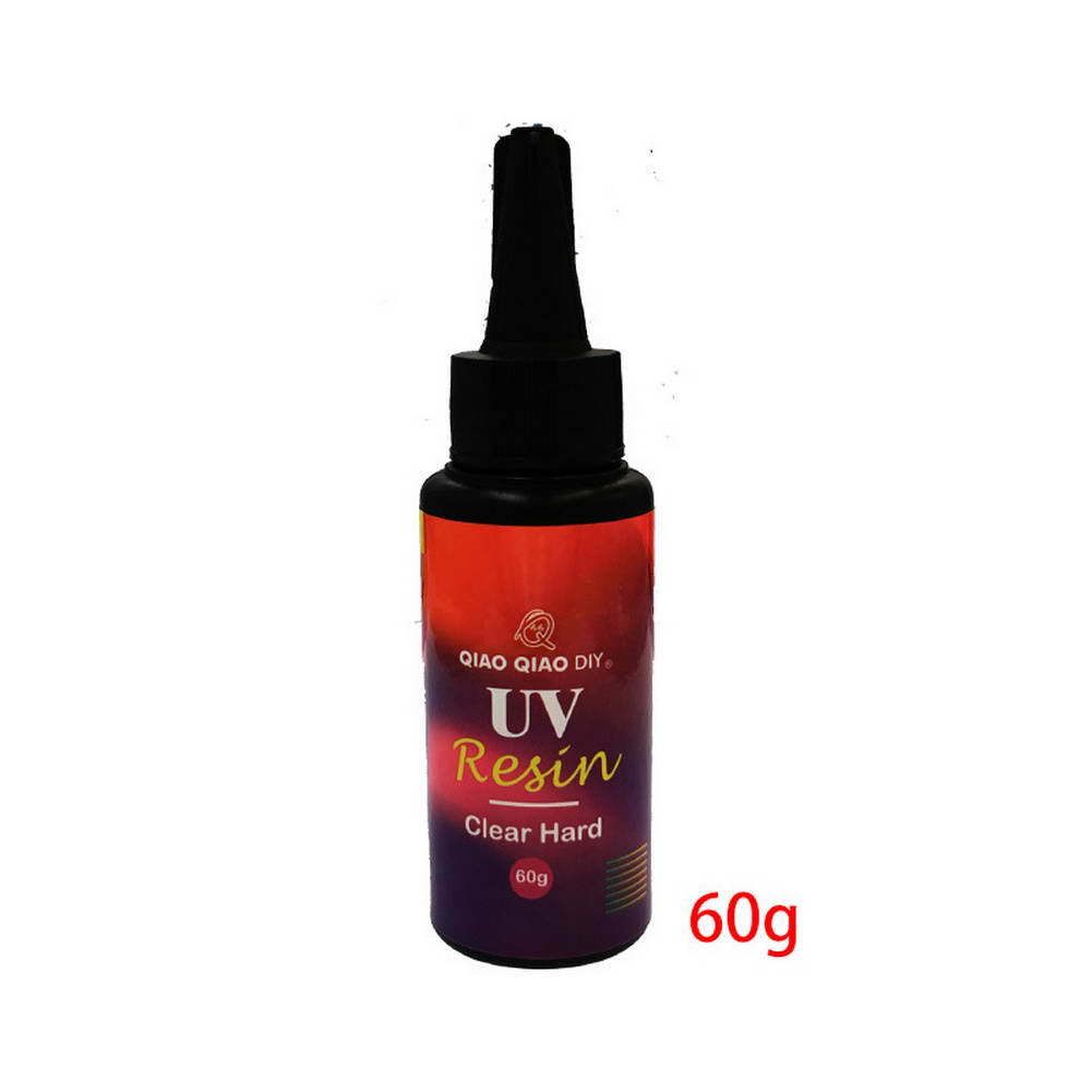 UV Resin Curing Epoxy Resin Hard Ultraviolet Glue Quick-drying Sunlight Activated Hard for DIY Jewelry Making: 60g