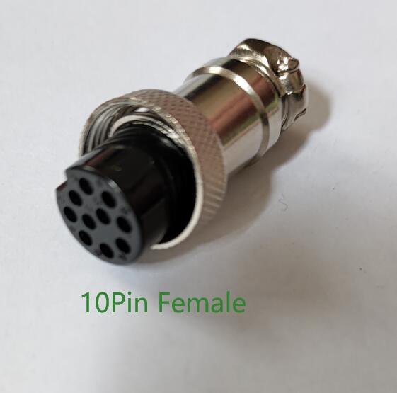 1PC GX16 2/3/4/5/6/7/8/9/10Pin 16mm Female Part Wire Panel Connector Aviation Plug Circular Socket: GX16-10P Female