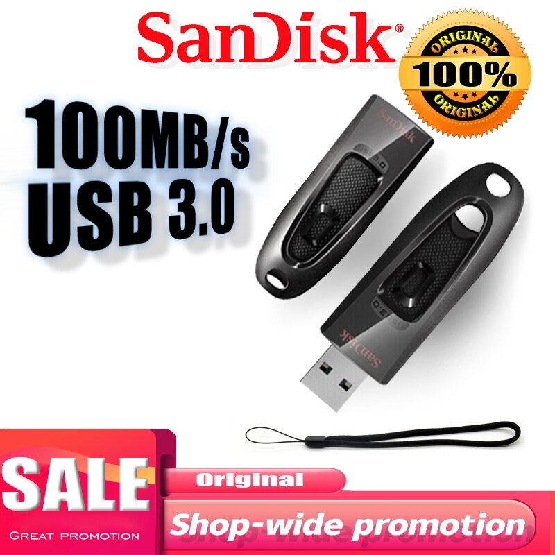 Sandisk CZ48 Usb 3.0 Flash Drive Pen 16Gb 32Gb 64Gb 128Gb 256Gb 512Gb Flash drive Stick Pendrive Flashdisk Usb Key U Schijf Voor Pc