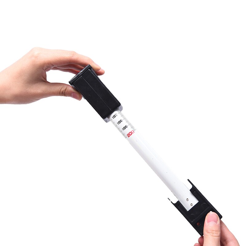 1PC Portable Height Meter 2m For Body Growth Altimeter Wall Mounted Tool Retractable Durable Tape Measure Home Black/White