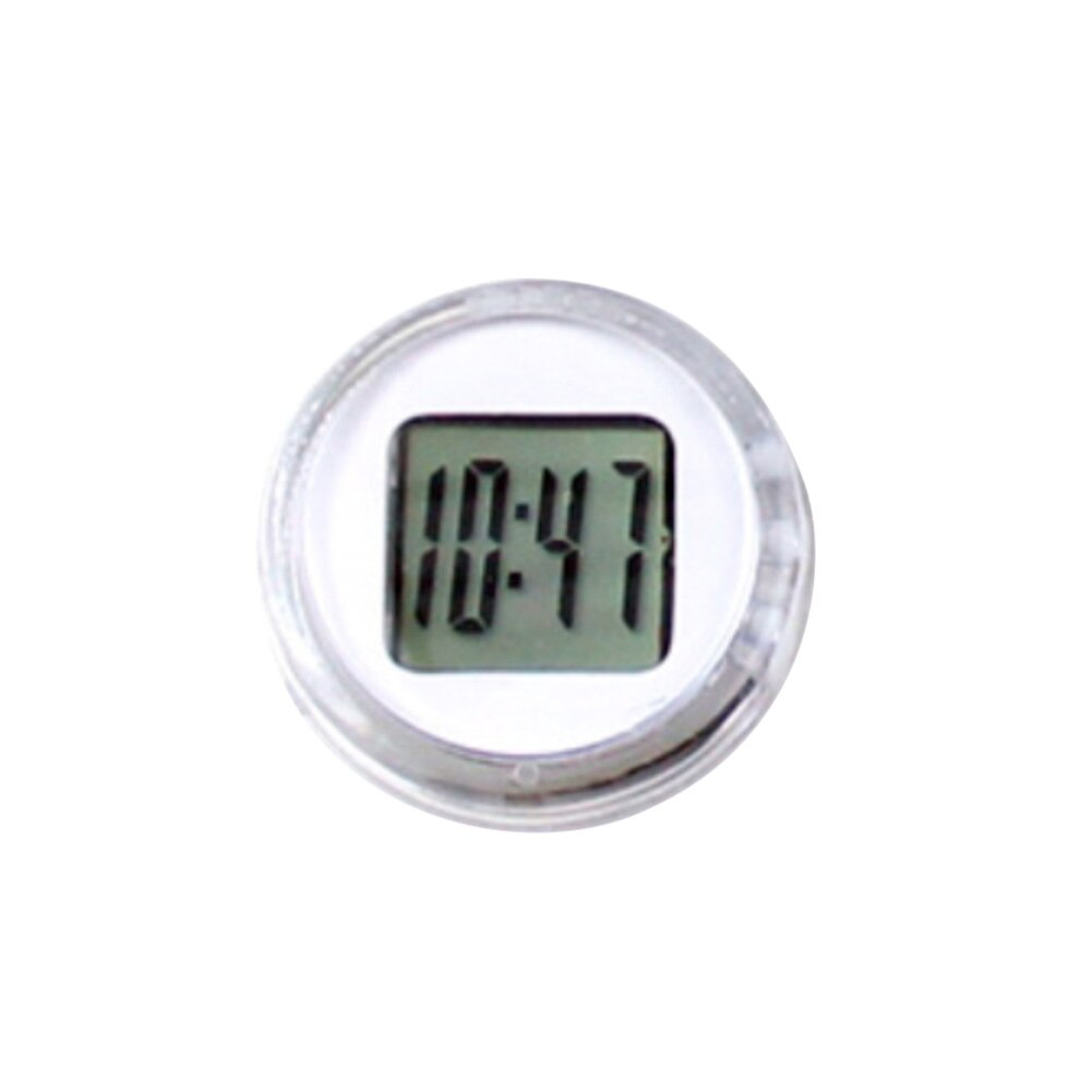 Mini Digital Clock Waterproof Mini Motorcycle Bike Sticky Digital Display Clock Watch Office Decor motorbike accessories: White