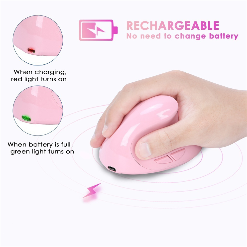 Jomaa wiederauf ladbare vertikale Maus drahtlose USB 2,4g rechte Hand ergonomische Mäuse für Computer Laptop Gaming-Maus