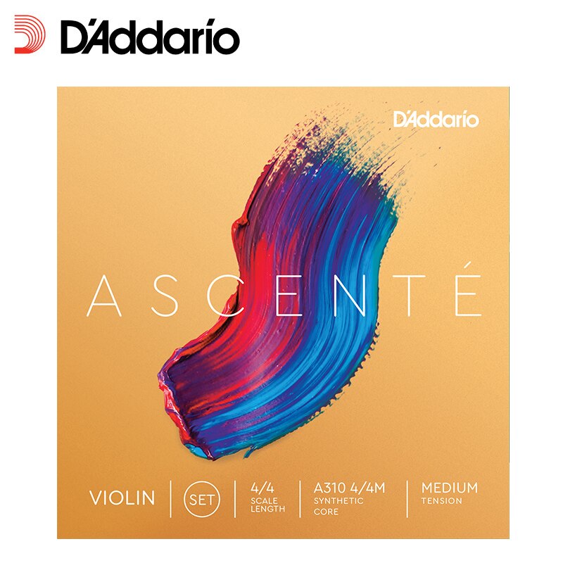 D'Addario Daddario Ascente Viool String, Medium Spanning, 1/2 Schaal, 3/4 Schaal, 4/4 Schaal
