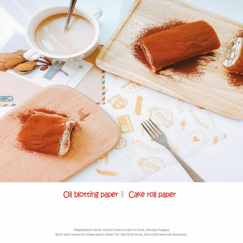50Stck Wachs Papier Lebensmittel Klasse Fett Papier Lebensmittel Verpackung Verpackung Papier Für Brot Sandwich Burger Frites Ölpapier Backen Werkzeuge
