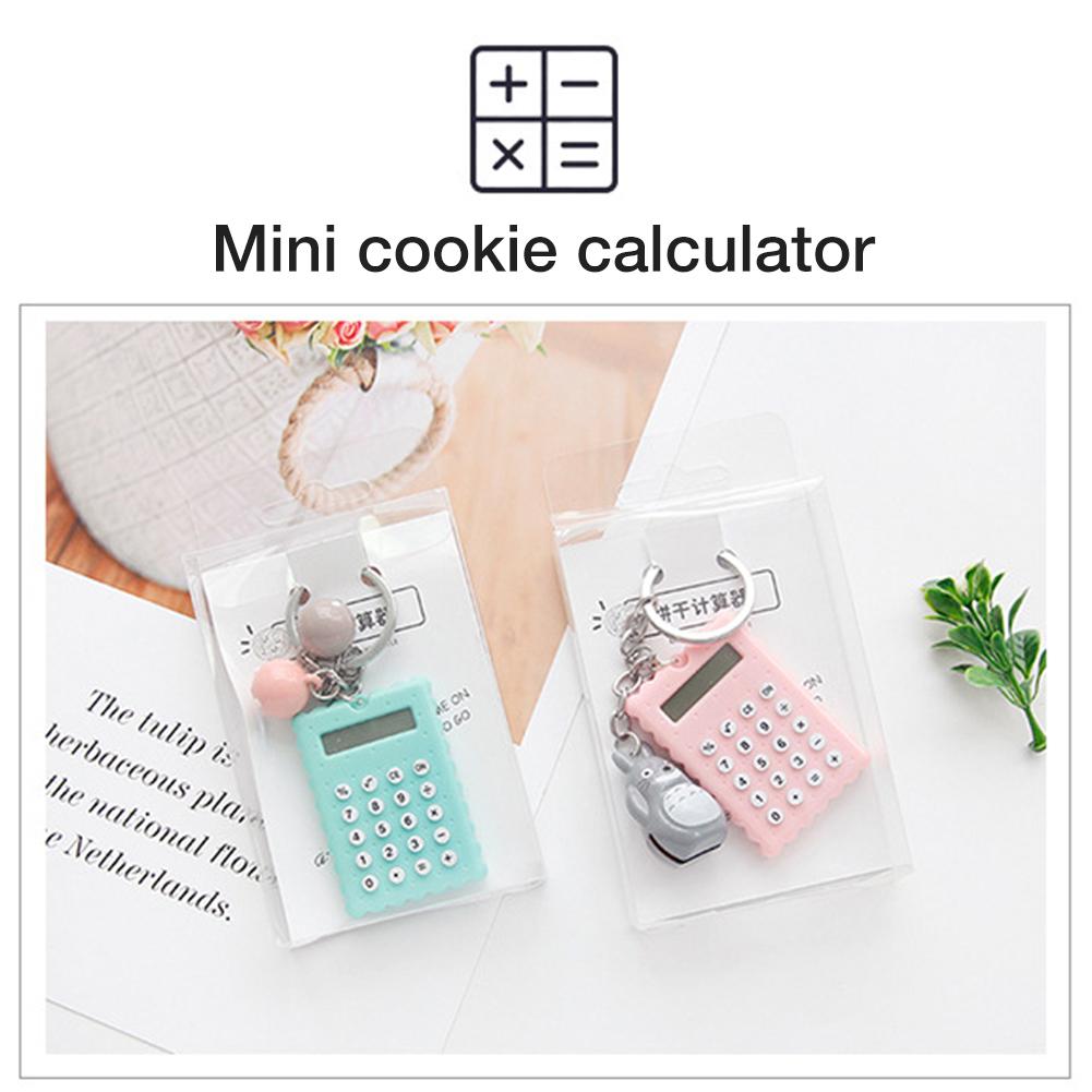 Student Cute Portable Mini Bell Calculator Key Ring Pendant Super Thin Calculator Pocket Calculator For Office